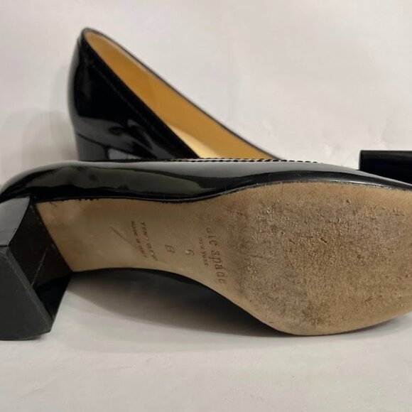 Kate Spade New York Patient Leather Black Bow Accent Pump - Picture 7 of 7